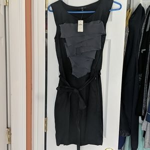 NWT Unique GAP LBD with gray chiffon embellishment